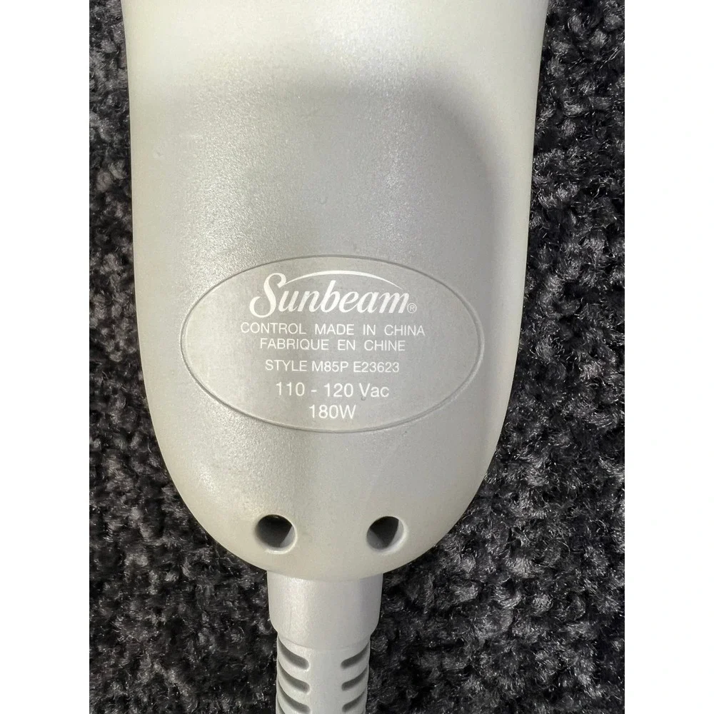 Sunbeam M85P Electric Heating Pad Controller 3 Settings‎ 110-120V 180W